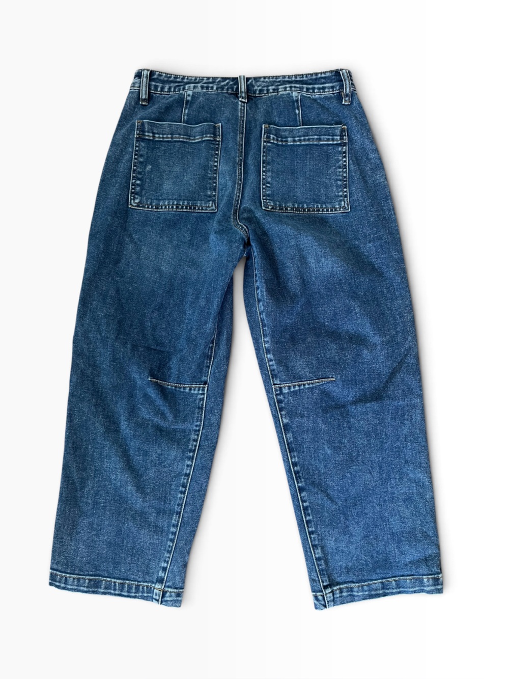 Kut from the Kloth Women’s Barrel Leg Carpenter Jeans in Dark Blue Denim - Picture 6 of 7